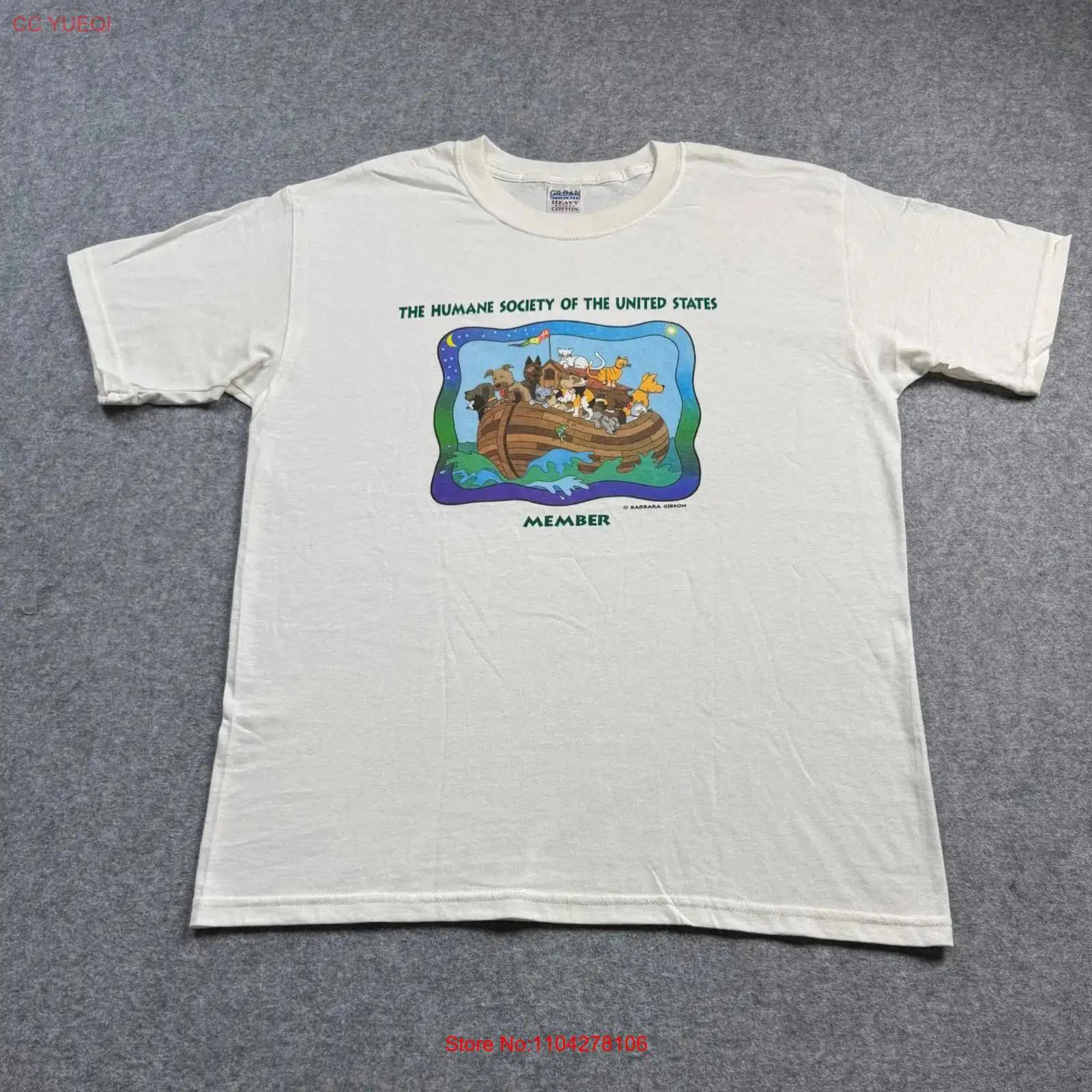 

VIntage MEMBER White The Humane Society of United States Large T Shirt Cotton vintage Washed fashion homme Casual Versatile 5XL різнокольоровий