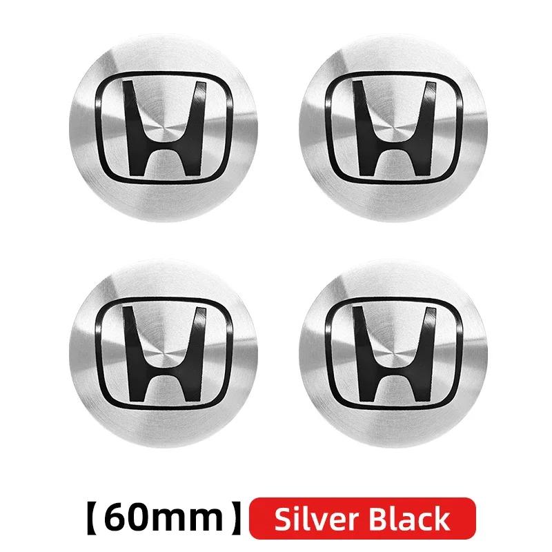 4pcs 3D 56mm 60mm 65mm Car Wheel Hub Centre Cap For Honda Badge Emblem Hub Center Cover Car Logo Sticker Car Styling Accessories ahn256