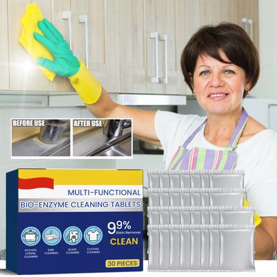 Multi-functional Bio-enzyme Cleaning Tablets Washing Machine Laundry Cleaning Effervescent Tablets Fabrics Clothes Clean