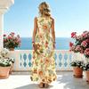 Sleeveless Maxi Dress for Women,Summer Casual Fresh Floral Flowy Tank Dress,Soft Comfortable Fabric,Versatile for Beach Vacation & Daily Wear