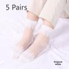 5 Pairs of Women's Spring Thin Mid Cylinder Cotton Sole Lace Lace Socks