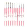 10-Piece Children's Paint Brush Set: Blue Handle Nylon Brushes for Acrylic, Watercolor, and Oil Painting