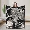 Warm Blanket Airplane Travel Fear the Old Blood Throw Blanket Bloodborne Flannel Bedspread Bedroom Fluffy Sofa Bed Cover