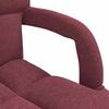 Adjustable Floor Chair with Armrests 5 Position Adjustable Wine Red Fabric
