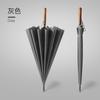 16-Bone wooden handle golf umbrella oversized double wind-resistant straight rod long-handled umbrella men's business advertising gift umbrella