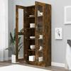 vidaXL Showcase Cabinet Bookcase Book Stand Storage Unit Living Room Interior Smoked Oak 815621