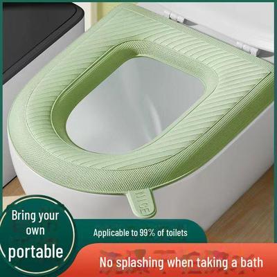 EVA Solid Color Waterproof Toilet Seat Cushion - Portable, Thick, and Warm for All Seasons