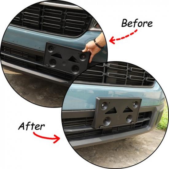 Black ABS Front License Plate Bracket For Ford Maverick