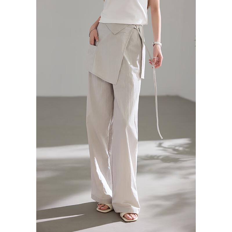 VICTORIA&VERA Quick-Dry Lightweight Two-Piece Pants Set with Skirt