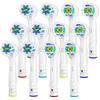 Dealswin Compatible Brushes for Braun Electric Whitening Brush Set for EB18 and Brush Set for Plaque Compatible with Color Rings Oral-B Toothbrushes,