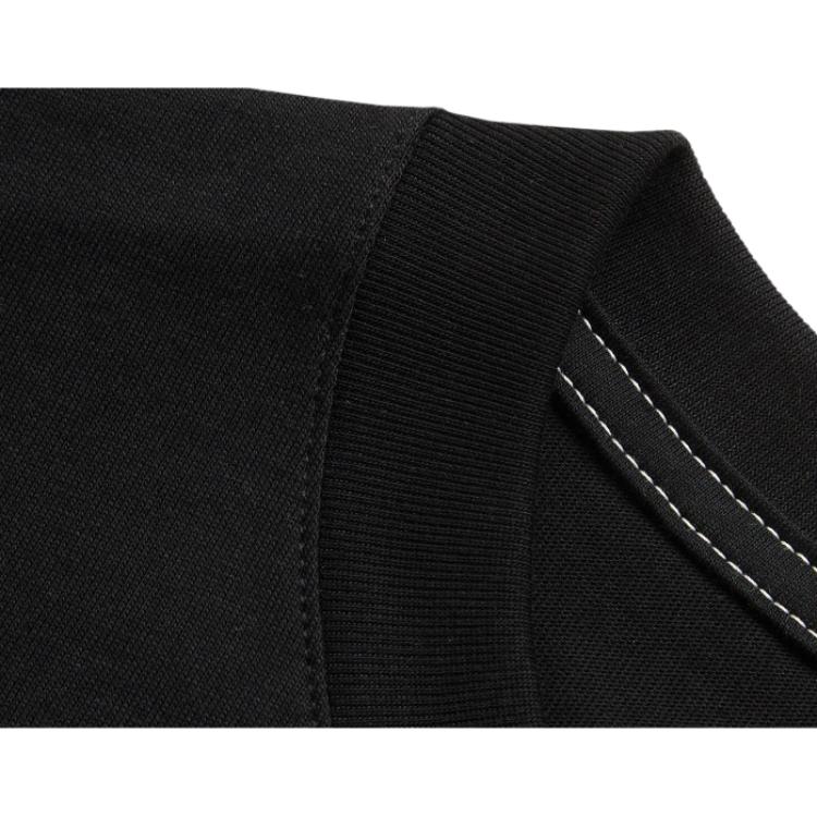 Li-Ning Printed Round Neck Casual Breathable Short-Sleeve T-Shirt Unisex Tops Black AHSU263-3