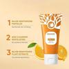 Orvilixa Orange Aufhellendes Peeling-Gel, Koreanisches Peeling-Gel mit Orangenenzymen und Zitrusextrakt, Sanfter Entferner für abgestorbene Haut für Fa