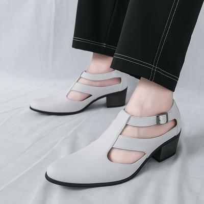 Rome New Men Summer Gladiators Black White Buckle Platform Casual Shoes Breathable Beach Sandals Outdoor Slippers