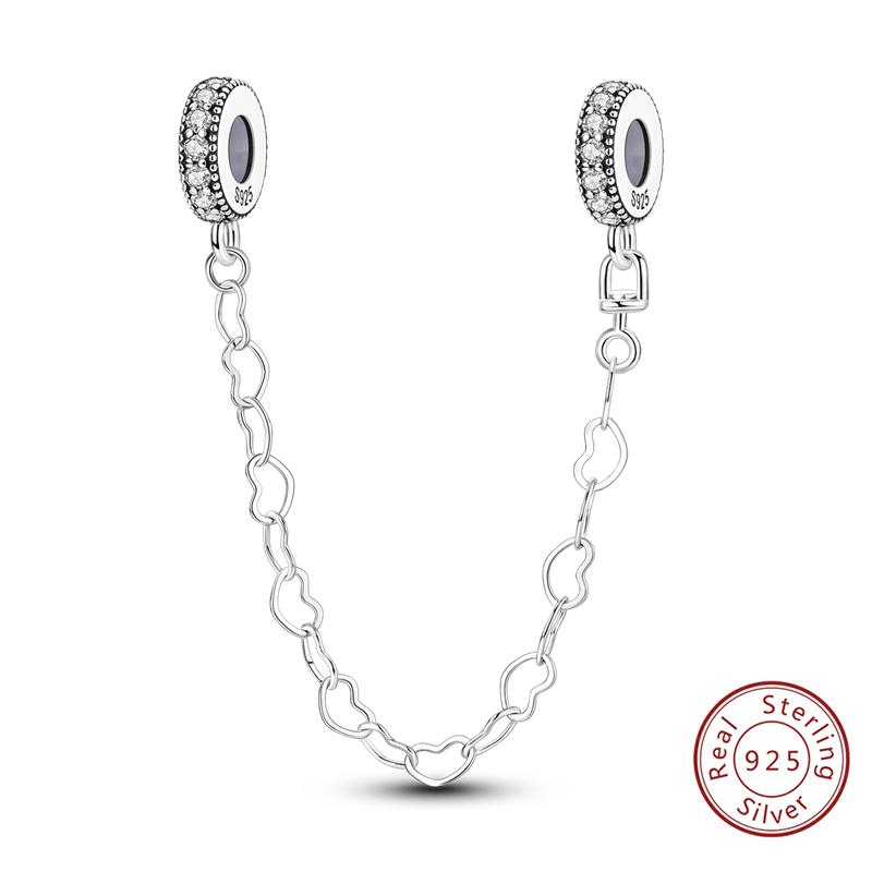 Girl New Stars Safety Chain Clip Charms Metal Key Locks Pendent Fit Original Bracelets Make Your Own Festival Accessory Elegant Fashion Beautiful