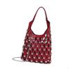 Women Hollow Hobo Bag Casual Slouchy Handbag for Eyeglass Cases Books Magazines