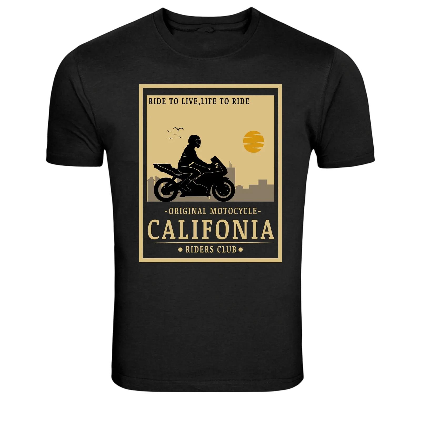 Ride To Live Life To Ride California Riders Club Graphic T Shirt L