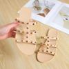 Ciabatte con Borchie Donna Estate Esterno Nuove Scarpe con Cristalli e Borchie Scarpe in Gelatina Sandali da Donna Ciabatte con Fondo Basso Chanclas Mujer