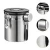 Coffee Canister Airtight Storage Container Stainless Steel Bean Jar with