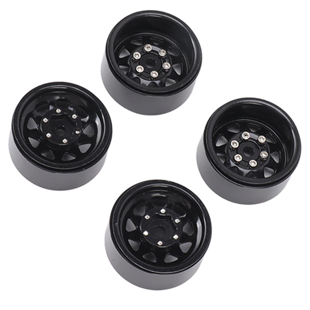 4Pcs Beadlock Wheels 1in for ATV RC Car Body Parts with Screws