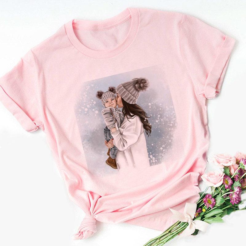 Super Mom T shirt Women Mothers Love Print Pink Tshirt Harajuku Mama TShirt Tops tee shirt Femme Summer