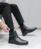Herren British Style Leder Slipper Stiefel - Große Größe 46, Business Casual, Herbst/Winter Mode