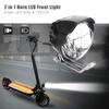 2 In 1 Horn LED Head Light Front Bright Lamp 12V 80V for Electric Bike Scooter Moped
