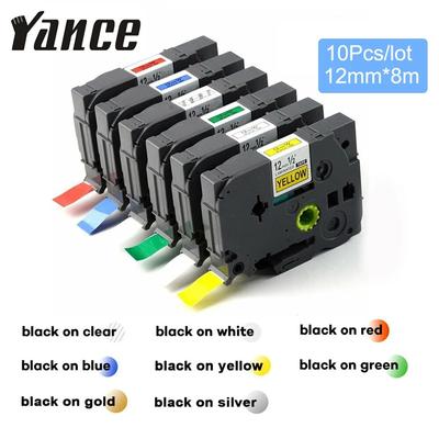 Yance 12mm 231 tze231 Etikettenband Kompatibel für Brother P-Touch Etikettendrucker Tze-231 TZ 131 231 431 531 631 731 Band
