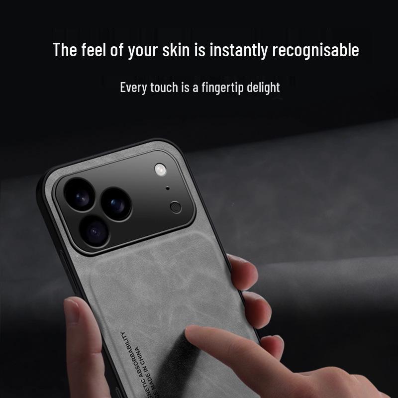 iPhone 17 Air Lambskin Magnetic Charging Case for 16 Pro - Skin-Feel, Anti-Drop, Soft.