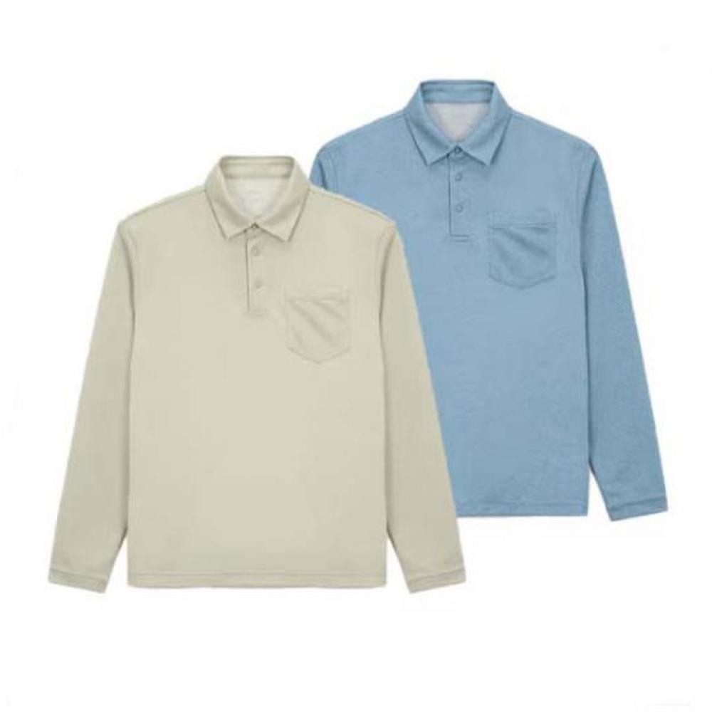 

Nepa Men S Long Sleeve Polo T ShirT Melange 7l15240 Oatmeal (D02)/95