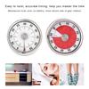 Mechanical Kitchen Timer Cooking Studying Sleeping Clock Round Reminder Student Time ManagerWhite