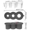3 Hole Ice Cube Tray Ice Mold Food Grade for 20 30 40oz Stackable with Lid Easy Release Reusable Silicone Ice Tray Space Saving