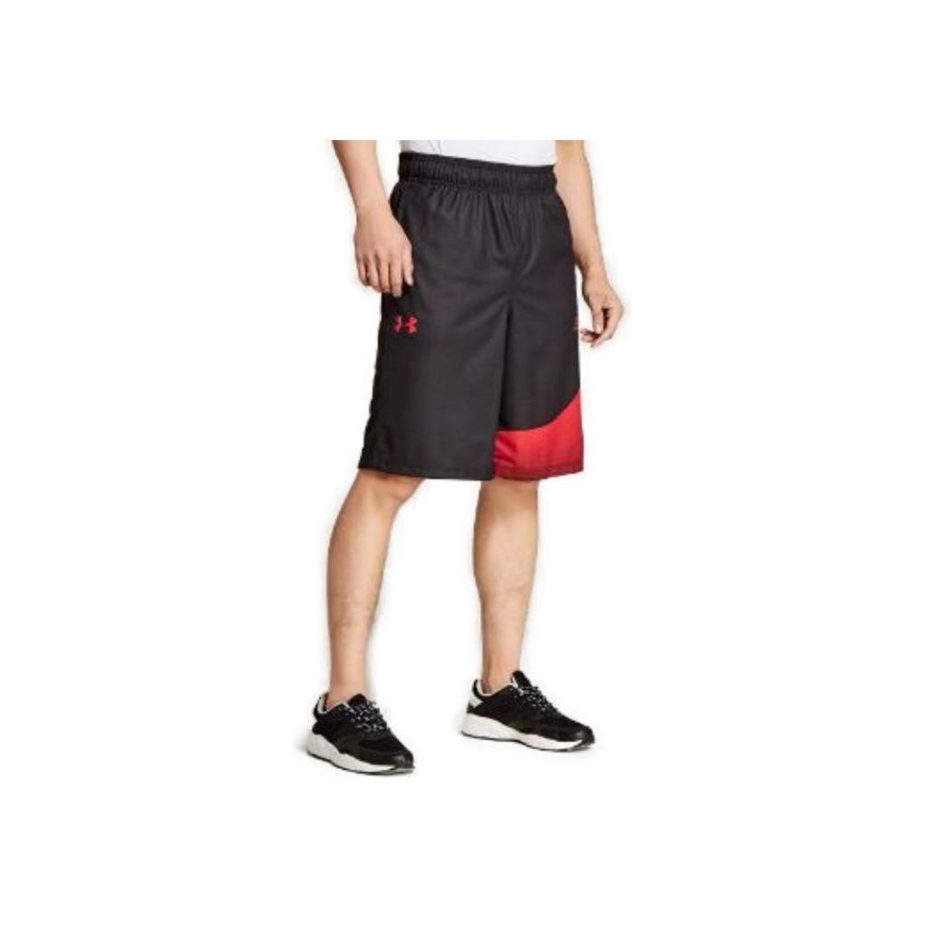 Under Armour Logo Print Basketball Shorts Men Shorts Red 1298338-002
