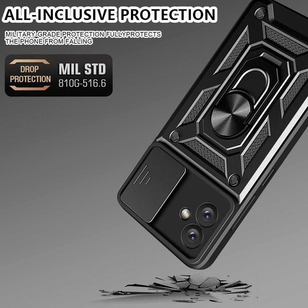 

Slide Camera Phone Case for Samsung Galaxy A04e 4G/F04 4G/M04 4G,Hard PC Soft TPU Protective Rugged Phone Cover with Kickstand Black