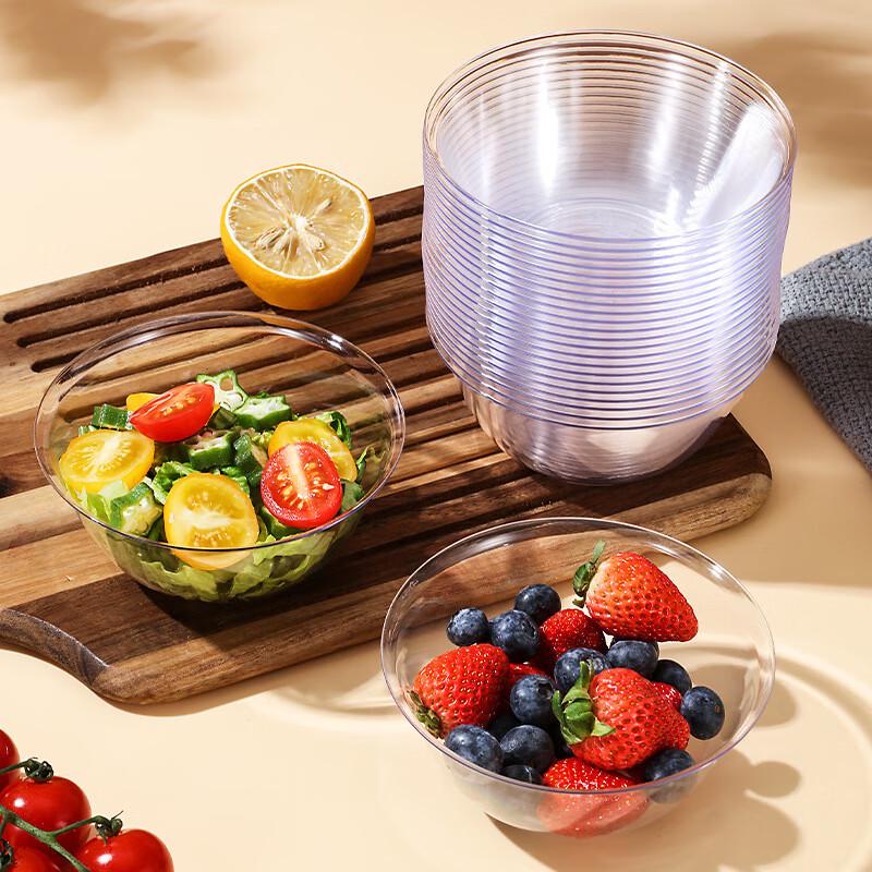 Jinwuyuan Disposable Clear Plastic Bowls 380ml