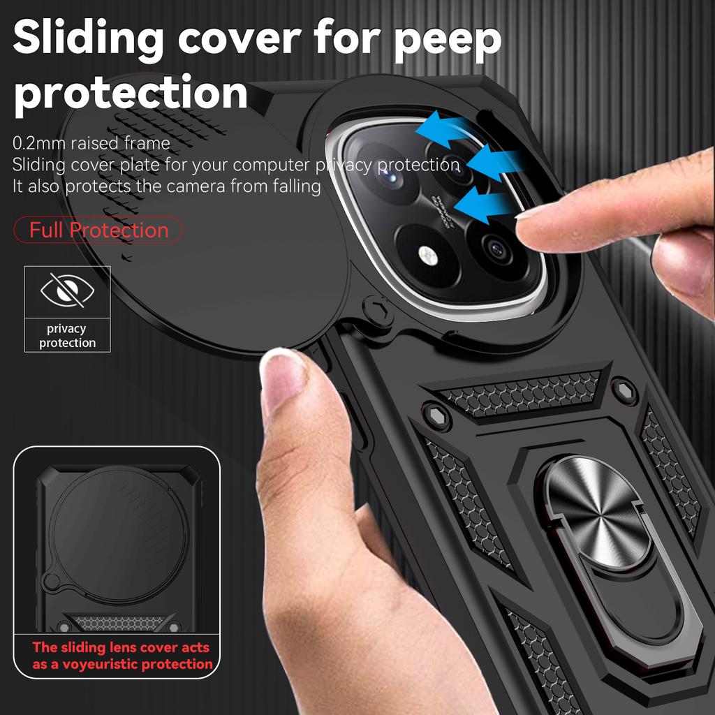 For Xiaomi Redmi Note 14 Pro Plus 5G Case Magnetic Ring Stand Holder Armor Cover For Redmi Note 14 Pro+ Camera Protect Funda