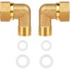 Old Clawfoot Bath Tub Mount Faucet Brass Installation Kit Elbows Adapter Connector Mount Set To Water Line, 3/4 IPS Female To 1/2 IPS Male, 2 Pack