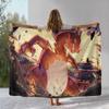 Charizard Charmander Pokemon Flannel Blanket,Ultra Soft Warm Plush Throw for Home Bedroom Bed Sofa Cover Office Camping Picnic