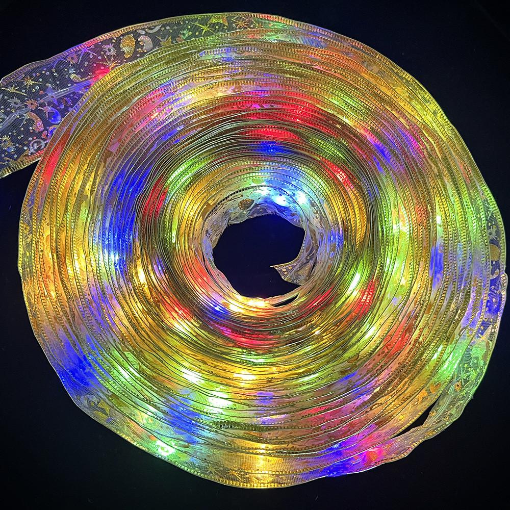 White Illuminating Warm And Colorful Led Christmas Ribbon String Lights For Trees