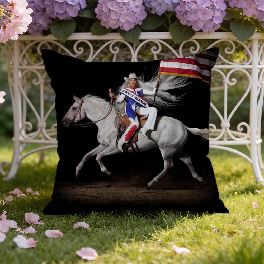 Singer B-Beyonce C-Cowboy Cushion Cover Home & Car Dual-Scene Pillow Cover: Reversible for Premium Comfort