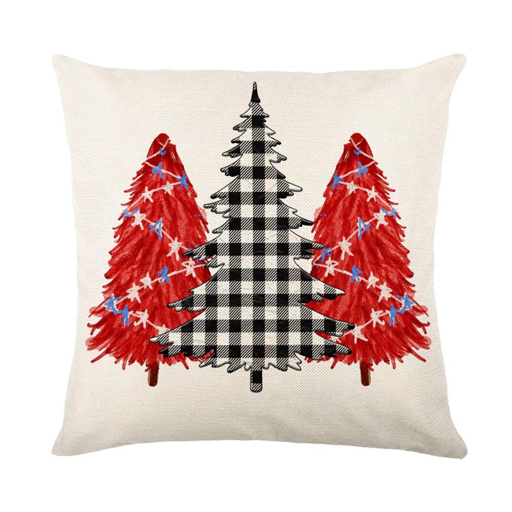 New Christmas Pillow Printed Simple Holiday Pillow Cover Home Sofa Pillow Pillowcase Cushion