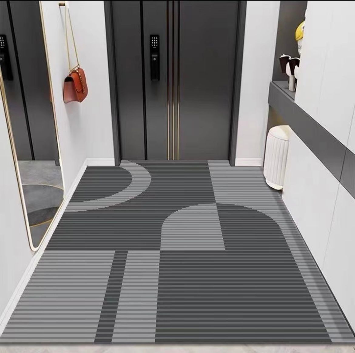 

Легкий роскошный коврик для входа с высокой чувствительностью, впитывающий, противоскользящий и износостойкий, легко моющийся, быстросохнущий коврик для ванной комнаты с диатомовой грязью 80 * 120cm crystal velvet TPR bottom