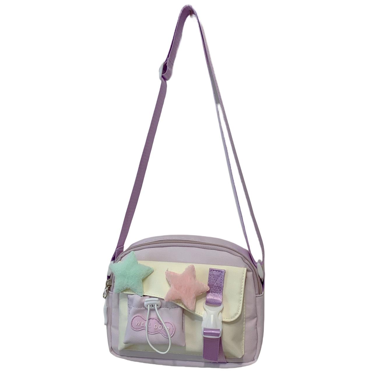 

Energetic 2025 Women s Crossbody Phone Bag - Fresh, Versatile, Casual Nylon Bag for Students фиолетовый