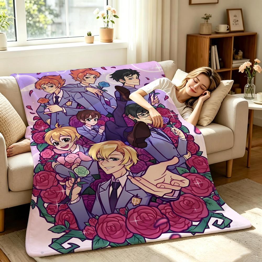 Ouran HHigh School Host Club Throw Soft Warm Flannel Throw Blanket Multiuse for Sofa Bed Office Nap