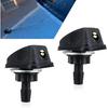 2 PCS Car Front Windshield Washer Nozzle, 0.31" Connector Single Hole Fan-Shaped 360 Degree Adjustable Uniform Spray, Wiper Nozzle Replacement,