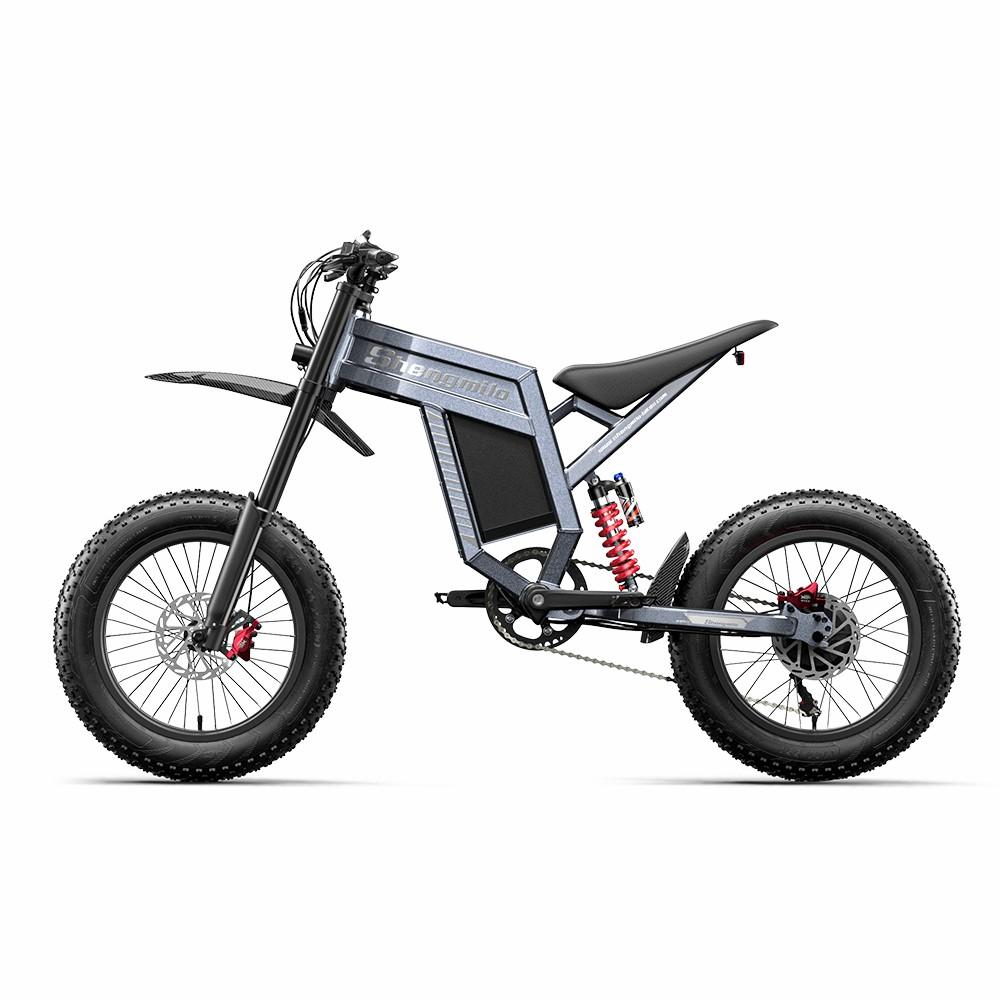 Bicicletta Elettrica Fuoristrada Shengmilo S900 Motore 1500W 20" Full Sospensioni Bicicletta Elettrica per Adulti 48V 30Ah Freni a Doppio Disco Carico Massimo 150Kg
