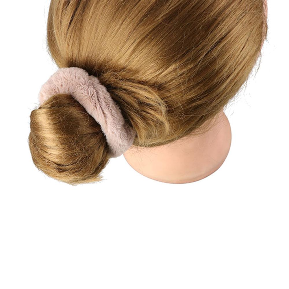 Haaraccessoires Nep Konijnenbont Haarelastiekje Pluche Scrunchie Paardenstaart Houder Elastiekje Haartouw