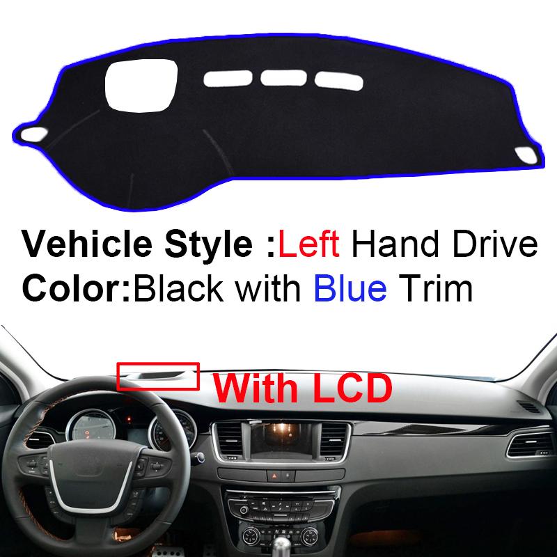 2 Layer Car Dashboard Cover Carpet for Peugeot 508 508sw 508RXH 2010 - 2018 LHD RHD Rug Pad Dashmat Sun Shade Car decoration