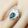 New   Big Necklace Jewelry Green Zircon Long Earrings Sets For Women Set Wedding Ring Bracelets Free Shipping