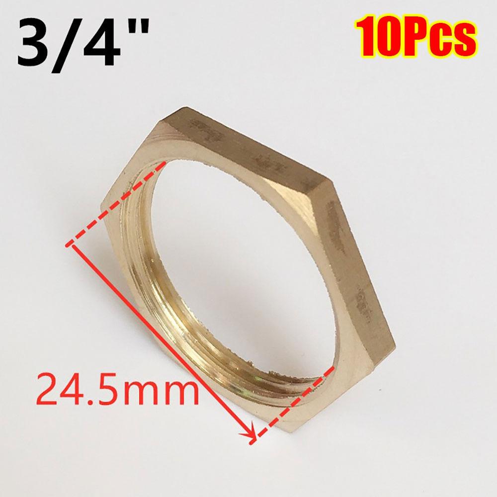 10Pcs Brass Flange Nut Water Tank Joint  Plumbing Fastening Accessories