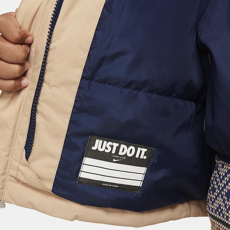 Nike Color Block Hooded Casual Jacket Kids Jackets Yellow FV5999-200